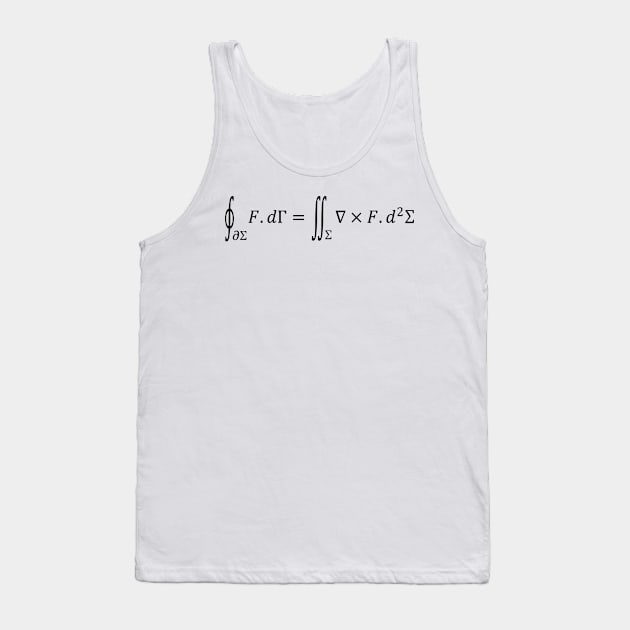 Stokes Theorem Equation - Differential Calculus Tank Top by ScienceCorner